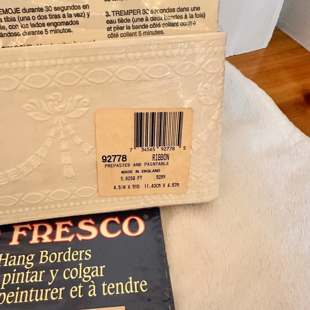 Vintage Graham & Brown Super Fresco Wallpaper Border 7 Roll NEW Paintable Ribbon